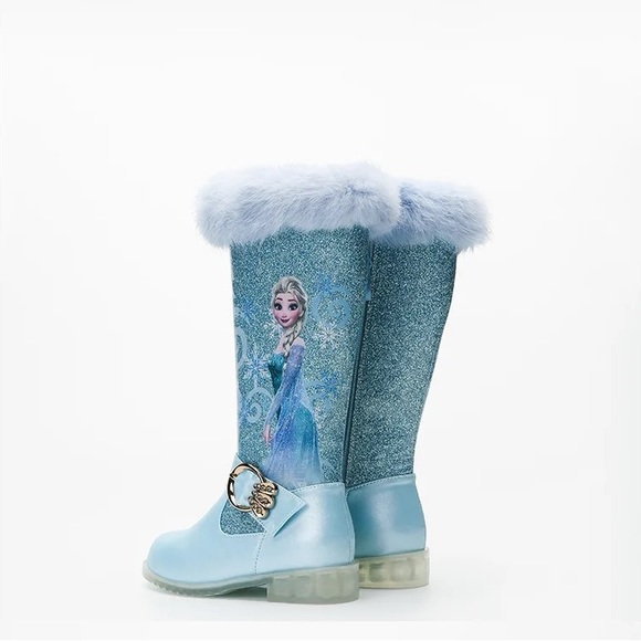 Snow Princess children frozen knee high boots. - Picture 4 of 6